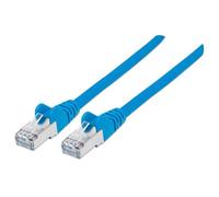 Intellinet Network Patch Cable, Cat6A, 10m, Blue, Copper, S/FTP, LSOH / LSZH, PVC, RJ45, Gold Plated Contacts, Snagless, Booted, Lifetime Warranty, Polybag - Cordon de raccordement - RJ-45 (M) pour RJ