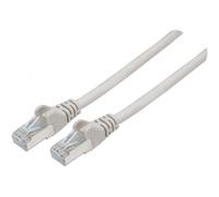 Intellinet Network Patch Cable, Cat6A, 10m, Grey, Copper, S/FTP, LSOH / LSZH, PVC, RJ45, Gold Plated Contacts, Snagless, Booted, Lifetime Warranty, Polybag - Cordon de raccordement - RJ-45 (M) pour RJ