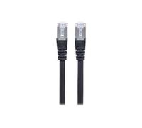 Intellinet Network Patch Cable, Cat6A, 15m, Black, Copper, S/FTP, LSOH / LSZH, PVC, RJ45, Gold Plated Contacts, Snagless, Booted, Lifetime Warranty,