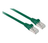 Intellinet Network Patch Cable, Cat6A, 1m, Green, Copper, S/FTP, LSOH / LSZH, PVC, RJ45, Gold Plated Contacts, Snagless, Booted, Lifetime Warranty, Polybag - Cordon de raccordement (DTE) - RJ-45...