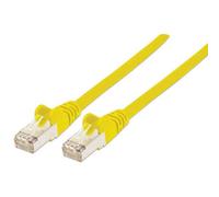 Intellinet Network Patch Cable, Cat6A, 1m, Yellow, Copper, S/FTP, LSOH / LSZH, PVC, RJ45, Gold Plated Contacts, Snagless, Booted, Lifetime Warranty, Polybag - Cordon de raccordement (DTE) - RJ-45 (M) 