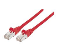 Intellinet Network Patch Cable, Cat6A, 2m, Red, Copper, S/FTP, LSOH / LSZH, PVC, RJ45, Gold Plated Contacts, Snagless, Booted, Lifetime Warranty, Polybag - Cordon de raccordement - RJ-45 (M) pour RJ-4
