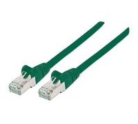 Intellinet Network Patch Cable, Cat6A, 3m, Green, Copper, S/FTP, LSOH / LSZH, PVC, RJ45, Gold Plated Contacts, Snagless, Booted, Lifetime Warranty, Polybag - Cordon de raccordement (DTE) - RJ-45 (M) p