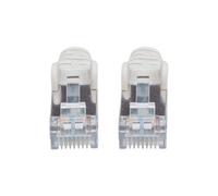 Intellinet Network Patch Cable, Cat6A, 3m, Grey, Copper, S/FTP, LSOH / LSZH, PVC, RJ45, Gold Plated Contacts, Snagless, Booted, Lifetime Warranty, Polybag - Cordon de raccordement - RJ-45 (M) pour RJ-