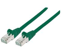 Intellinet Network Patch Cable, Cat6A, 5m, Green, Copper, S/FTP, LSOH / LSZH, PVC, RJ45, Gold Plated Contacts, Snagless, Booted, Lifetime Warranty, Polybag - Cordon de raccordement (DTE) - RJ-45 (M) p