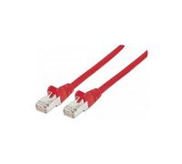 Intellinet Network Patch Cable, Cat6A, 7.5m, Red, Copper, S/FTP, LSOH / LSZH, PVC, RJ45, Gold Plated Contacts, Snagless, Booted, Lifetime Warranty, Polybag - Cordon de raccordement - RJ-45 (M) pour RJ