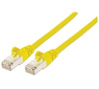 Intellinet Network Patch Cable, Cat7 Cable/Cat6A Plugs, 0.25m, Yellow, Copper, S