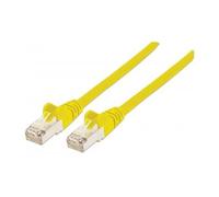 Intellinet Câble réseau 740586 – Cat7 S/FTP 0,25 m Jaune RJ45 mâle-mâle, contacts plaqués or, LSZH