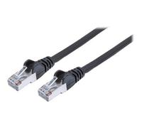 Intellinet Network Patch Cable, Cat7 Cable/Cat6A Plugs, 0.5m, Black, Copper, S/FTP, LSOH / LSZH, PVC, RJ45, Gold Plated Contacts, Snagless, Booted, Lifetime Warranty, Polybag - Cordon de...