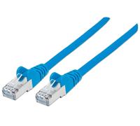 Intellinet Network Patch Cable, Cat7 Cable/Cat6A Plugs, 1m, Blue, Copper, S/FTP,