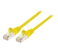 Intellinet Network Patch Cable, Cat7 Cable/Cat6A Plugs, 1m, Yellow, Copper, S/FTP, LSOH / LSZH, PVC, RJ45, Gold Plated Contacts, Snagless, Booted, Lifetime Warranty, Polybag - Cordon de...
