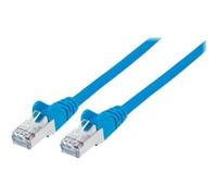 Intellinet Network Patch Cable, Cat7 Cable/Cat6A Plugs, 7.5m, Blue, Copper, S/FTP, LSOH / LSZH, PVC, RJ45, Gold Plated Contacts, Snagless, Booted, Lifetime Warranty, Polybag - Cordon de...