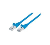 Intellinet Network Patch Cable, Cat7 Cable/Cat6A Plugs, 7.5m, Blue, Copper, S/FTP, LSOH / LSZH, PVC, RJ45, Gold Plated Contacts, Snagless, Booted, Lifetime Warranty, Polybag - Cordon de...