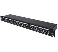 INTELLINET Panneau de brassage 24 ports Cat6a FTP 1UH noir