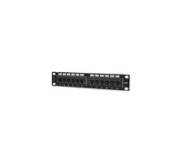 Intellinet Panneau de brassage Cat6, 10" (25.4 cm), 1U, 12 ports, non blindé, noir - Tableau de connexions - montable sur rack - CAT 6 - UTP - RJ-45 X 12 - noir, RAL 9005 - 1U - 10