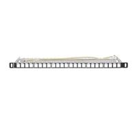 Intellinet - Panneau de correction keystone vierge - montable sur rack - noir - 0.5U - 19" - 24 ports