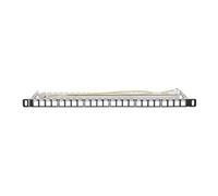 Intellinet - Panneau de correction keystone vierge - montable sur rack - noir - 0.5U - 19" - 24 ports