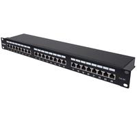 Intellinet Patch Panel, Cat6a, FTP, 24-Port, 1U, Shielded, 90° Top-Entry Punch D