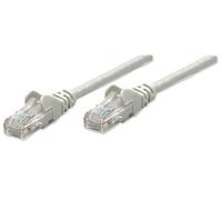 INTELLINET Patchkabel RJ45 U/UTP Cat5e 5.0m Hebelschutz grau