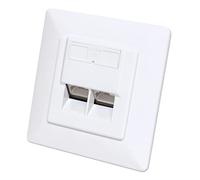 Intellinet Prise encastrée RJ45 2 Ports Cat6a 10G Blanc