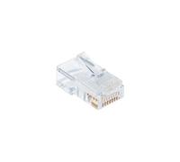 Intellinet RJ45 Modular Plugs Pro Line, Cat5e, UTP, 3-prong, for solid wire, 50 µ gold-plated contacts, 100 pack - Connecteur de réseau - RJ-45 (M) -