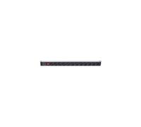 Intellinet Vertical Rackmount 12-Way Power Strip - German Type, With On/Off Switch and Overload Protection, 1.6m Power Cord - Coupe-circuit