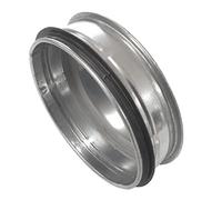Intelmann Enddeckel pour tube avec joint DN 125 mm, Capuchon pour tube p799.056 de manivelle, Couvercle pour pliage en spirale, Acier galvanisé, Argent