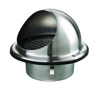 Intelmann Grille de Protection Contre Les intempéries en Acier Inoxydable Ø 125 Forme sphérique + Grille de Protection pour Oiseaux (100, 125, 150, 200)