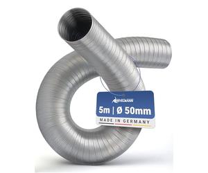 Intelmann tuyau flexible en aluminium 5m 50mm à deux plis, tuyau de ventilation flexible en aluminium