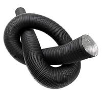 Intelmann Tuyau flexible en aluminium laqué noir, diamètre 80 mm, longueur 2,5 m (80, 100, 125, 150) (aluminium, 80 mm)