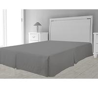 Cache sommier microfibre 140 x 190 cm - Gris Gris