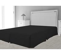 Cache sommier microfibre 140 x 190 cm - Noir Noir