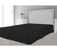 Intemporel Cache sommier Microfibre, Polyester, Noir, 180x200 cm