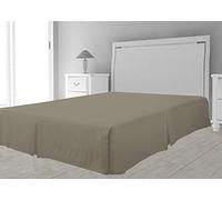 Cache sommier microfibre 140 x 190 cm - Taupe Taupe