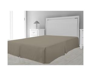 Intemporel Cache sommier Microfibre, Polyester, Taupe, 180x200 cm