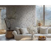 Livingwalls papier peint intissé à effet métallique en gris, rosé, noir, métallisé - papier peint floral 10,05 x 0,53 m Made in Germany - 781993