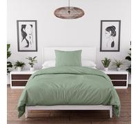 Intemporel, Parure de Couette en Microfibre lavée 140x200 cm Boheme Vert d'eau