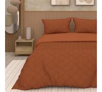 Intemporel Parure Housse de Couette 3D Microfibre 260x240 cm Gaia Terra, par Soleil d'Ocre
