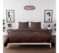 Intemporel Parure Housse de Couette en Microfibre lavée 240x220 cm Boheme Brun, par Soleil d'Ocre