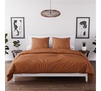 Intemporel Parure Housse de Couette en Microfibre lavée 240x220 cm Boheme Terra, par Soleil d'Ocre