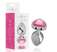 Intense - Aluminium-Metall-Anal-Stecker Rosa Herz Grösse L