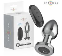 Intense - Anal Plug 10 Vibrationen Metall mit Fernbedienung L