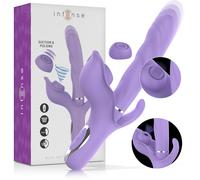 INTENSE - BILLIE VIBRATEUR MULTIFONCTION RECHARGEABLE ONDES STIMULANTES AVEC BOUTON POUSSOIR VIOLET