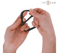 Intense - bobby double anneau pénis en silicone noir