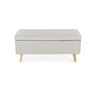 INTENSE DECO Banquette Coffre de Style scandinave Eline Tissu Beige