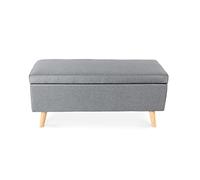 INTENSE DECO Banquette Coffre de Style scandinave Eline Tissu Gris