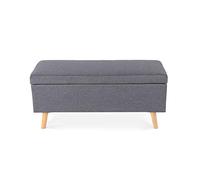 INTENSE DECO Banquette Coffre de Style scandinave Eline Tissu Gris foncé