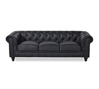 INTENSE DECO Canapé Chesterfield 3 Places Regency Noir