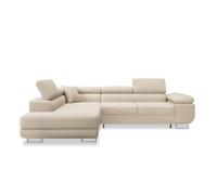 INTENSE DECO Canapé d'angle Convertible Marius Bouclette (Beige, Angle Gauche)