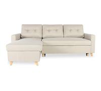 INTENSE DECO Canapé d'angle Convertible réversible Falko Tissu Beige
